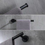 accessoires salle bain noir moderne porte serviettes papier toilette porte robe porte savon tasse