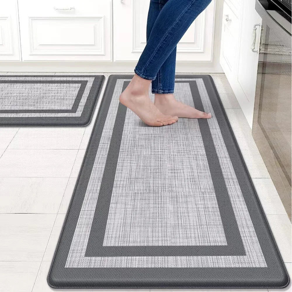 tapis sol gris noir bleu marine moderne imperméable résistant saleté cuisine salle bain entrée