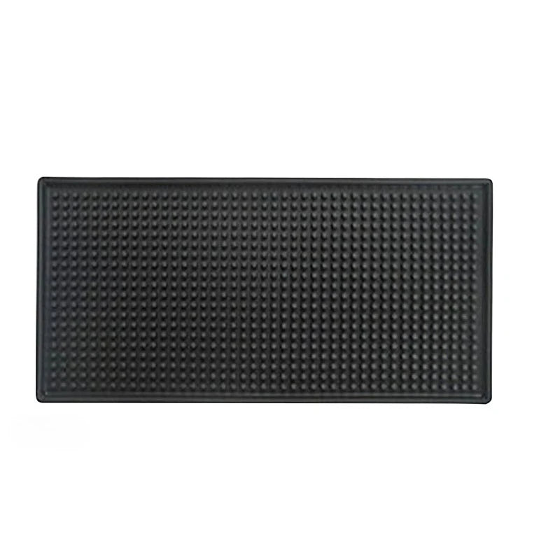 tapis bar caoutchouc silicone noir perforations antidérapant moderne cuisine accessoire résistant chaleur