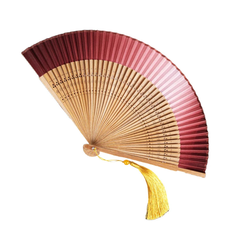 éventail pliant traditionnel vert foncé noir marron clair décoration mariage accessoire fête parfumé chinois