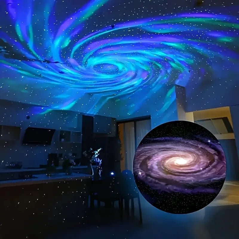 projecteur étoiles bleu violet rose ambiant spirales étoiles moderne usb multicolore télécommande chambre fête
