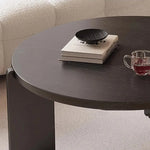 table basse moderne bois noir minimaliste salon 70cm large 38cm haut