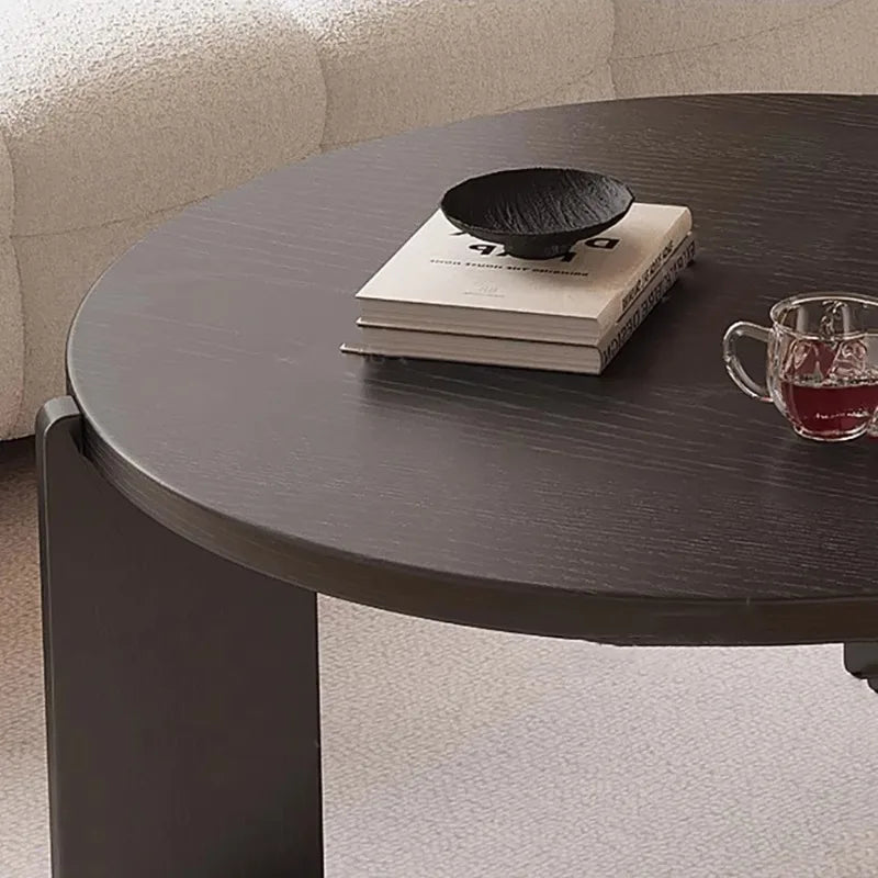 table basse moderne bois noir minimaliste salon 70cm large 38cm haut