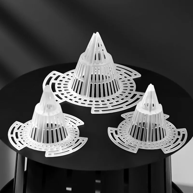filtre drainage blanc perforations conique ventile racines anti pourriture plastique durable réutilisable moderne basse