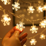 guirlandes lumineuses noel flocons roses multicolore decoration intérieure festive led blanc rose