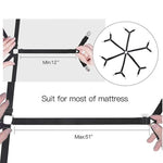 attaches drap clips matelas housses ressorts structure métallique fonctionnel blanc noir