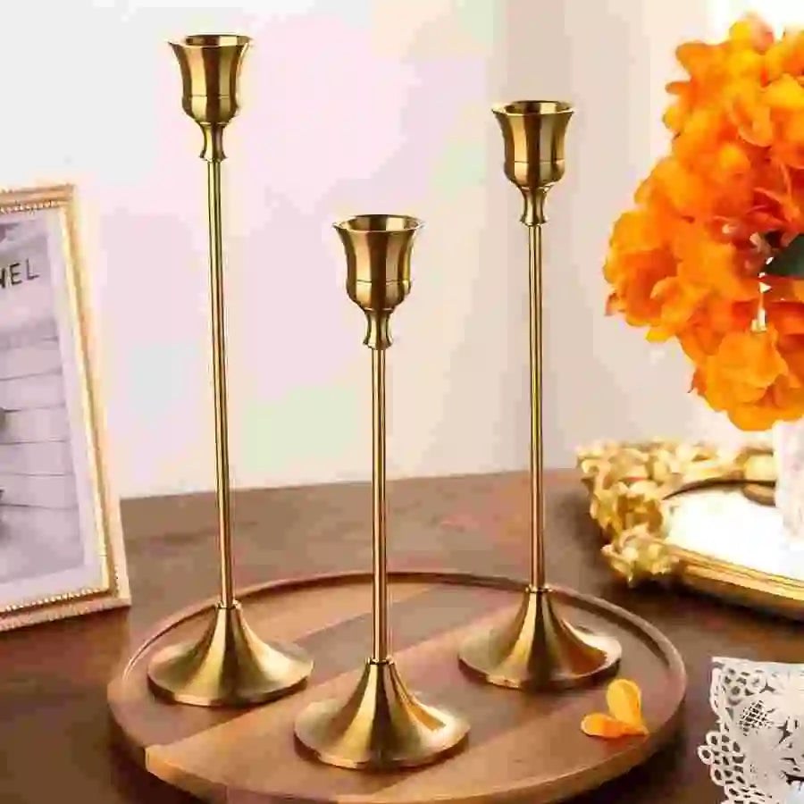 bougeoirs table or noir modernes minimalistes supports bougies grille tailles