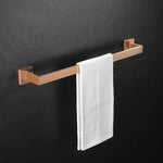 accessoires salle bain or rose moderne porte serviettes mural fixations métal