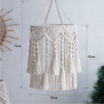 suspension macramé tissé main franges boho chic corde coton beigeclair designintérieur