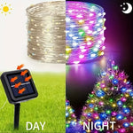 guirlande lumineuse solaire extérieure multicolore modes festifs blanc moderne noël jardin led