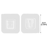 crochet adhésif transparent support photo moderne stockage mural plastique fixe clips rectangulaire