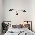 lampe murale articulée industrielle noir fixée éclairage chambre cuisine