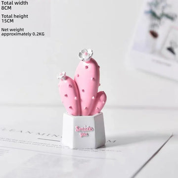 ornement cactus artificiel rose vert moderne décoration succulente épingles fleurs artificiels support gravure