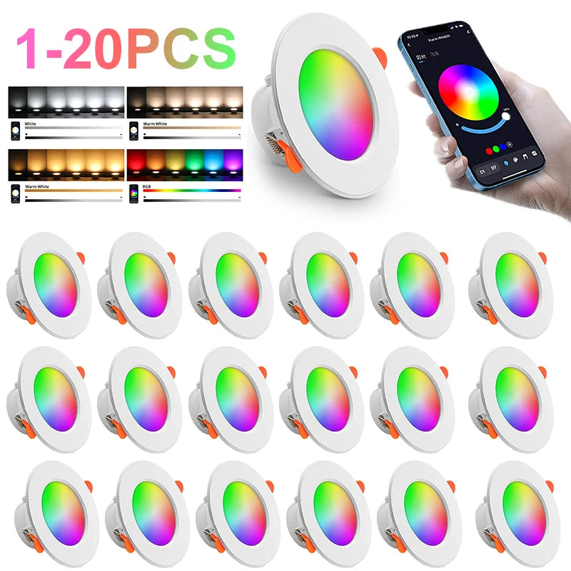 ampoules led intelligentes blanc moderne 16 couleurs rgb e27 encastrables translucides 2700k 6500k