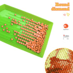 tableau diamant multicolore abstrait adhésif moderne toile pinceau ruban adhésif 30cm 30cm