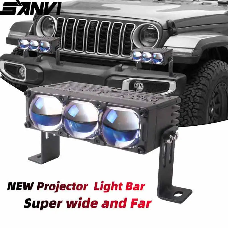 projecteur led barre moderne noir ip68 lampe travail tout terrain angle combo