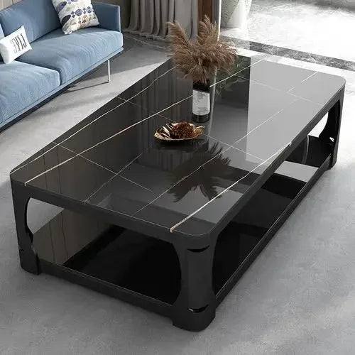 table basse moderne marbre blanc gris noir minimaliste maison salon