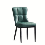 chaise salle manger moderne bleu marine motif losange métal contemporain