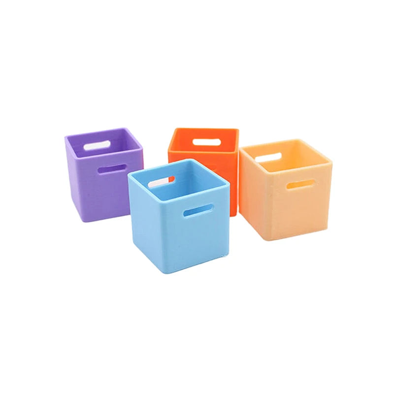 boîtes rangement violet orange bleu clair moderne animaux nature transparentes opaques
