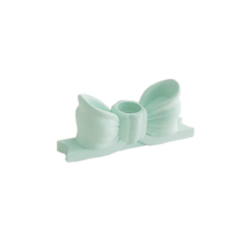 bougies moderne violet rose jaune vert rubans clips mariage décoration créative maison