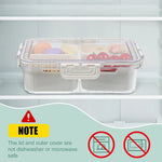 boîte repas transparente moderne compartiments couvercle poignées pratique alimentairescrição