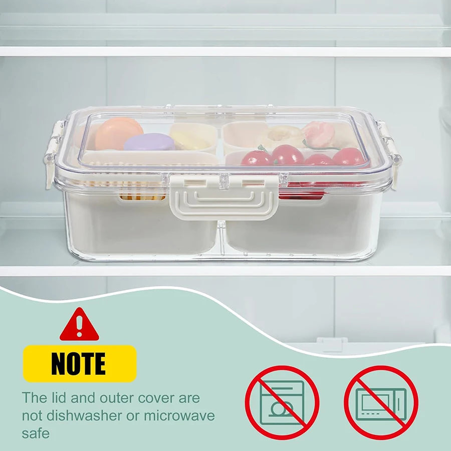boîte repas transparente moderne compartiments couvercle poignées pratique alimentairescrição
