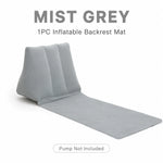 matelas gonflable dos gris velours doux portable pliable léger valve