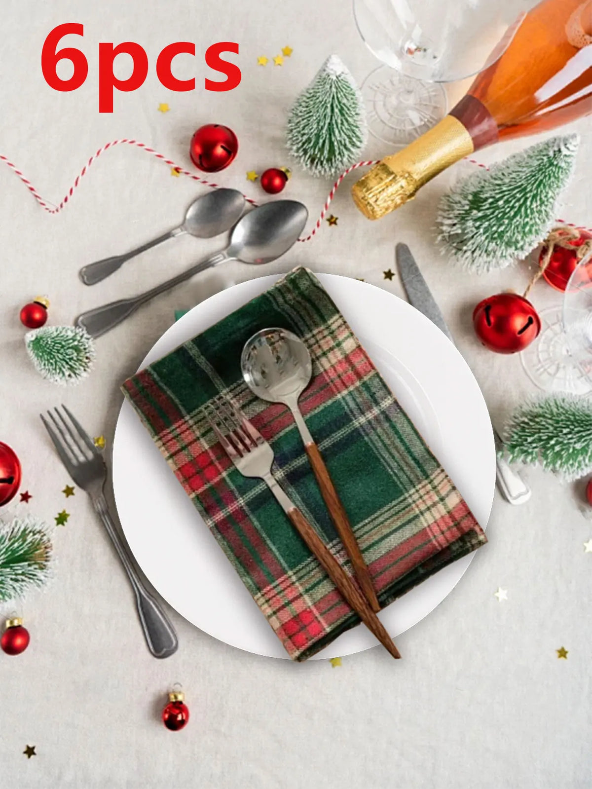 serviettes table rouge blanc carreaux classiques 40x40cm pack pcs dîner maison festive