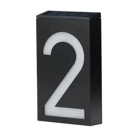 lumière solaire numéro rue ip65 led moderne adhésif extérieure porte villa blanc noir