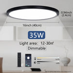 plafonnier led moderne minimaliste noir blanc flux lumineux 2000 82000 télécommande monté surface
