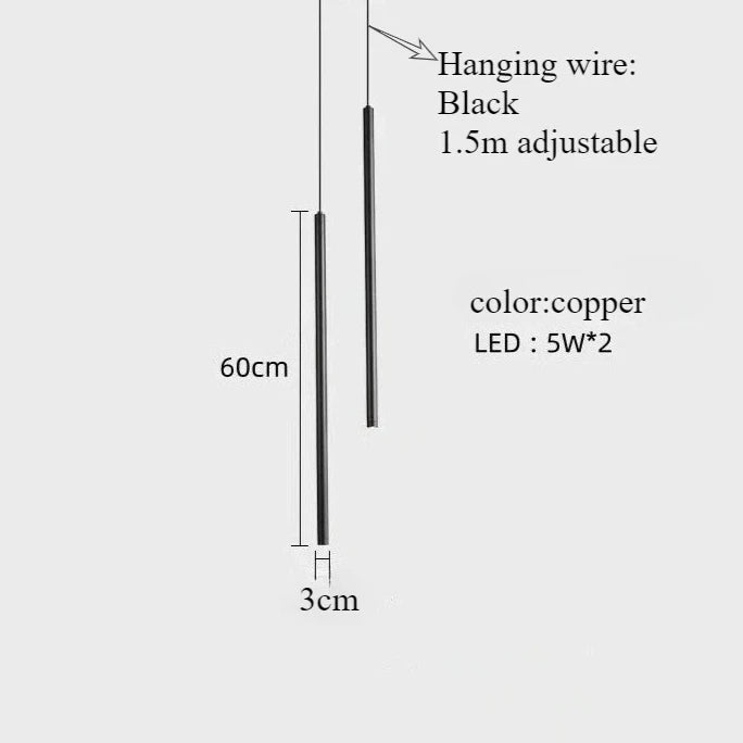 lampe suspendue minimaliste noir doré salon chambre lumière moderne