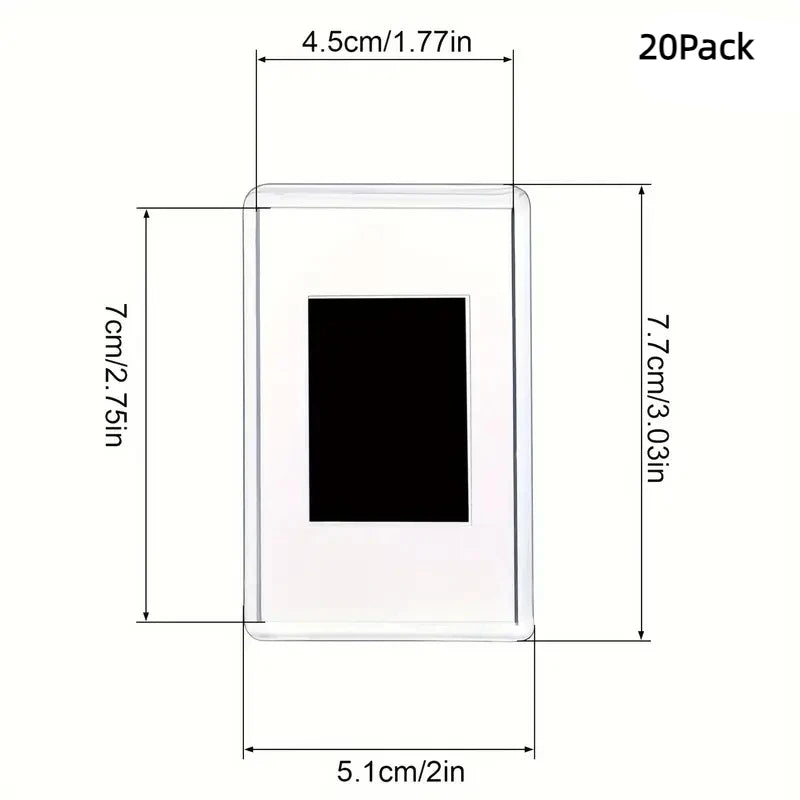 cadres photo magnétiques blanc transparent modernes minimalistes réfrigérateur 2x3 inches 12 20 40 packs