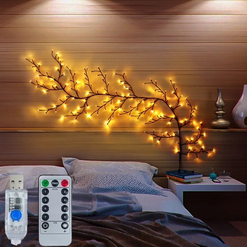 guirlande lumineuse led branche naturelle 144 led prise usb télécommande
