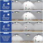 lampe solaire extérieure détecteur mouvement 268 led noir moderne étanche garage cour