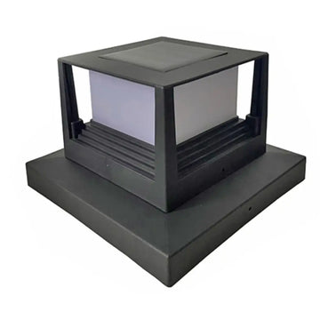 poste cap lumineux noir moderne fixations rechargeable led étanche clôture porte terrasse