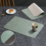 tapis table moderne simili cuir marron bleu marine gris vert pastel