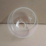 boule verre transparente ambre gris moderne anneau métallique suspension plafonnier lustre minimaliste