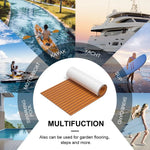 tapis sol orange rayures noires adhésif moderne 240x45cm surf bateau fibre verreextérieur antidérapant