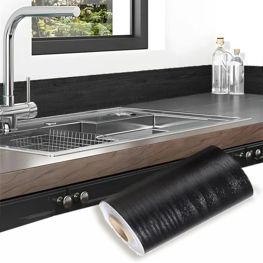ruban adhésif décoratif aspect bois moderne noir blanc brun clair rouge foncé vinyle autoadhésif