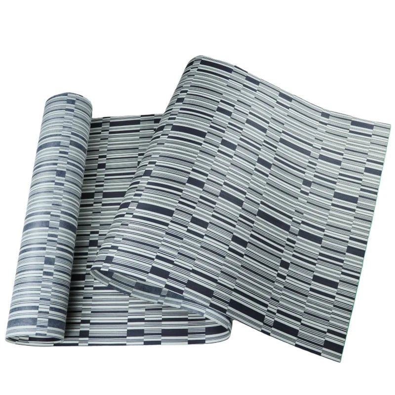 papier peint gris moderne rayures horizontales motifs géométriques bois naturel