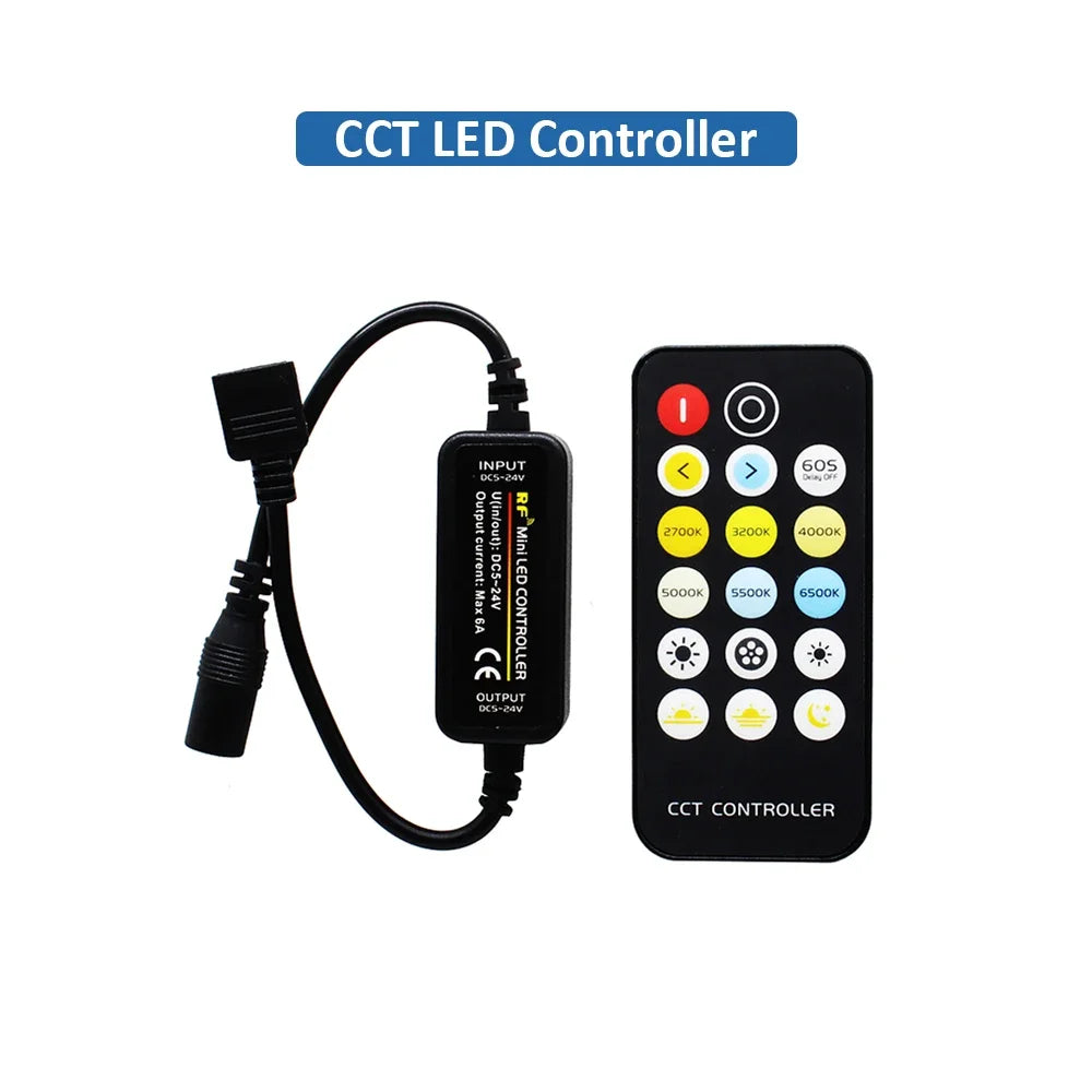 contrôleur lumière led rgb rgbcct 12v 24v remote control noir boutons colorés moderne fonctionnel