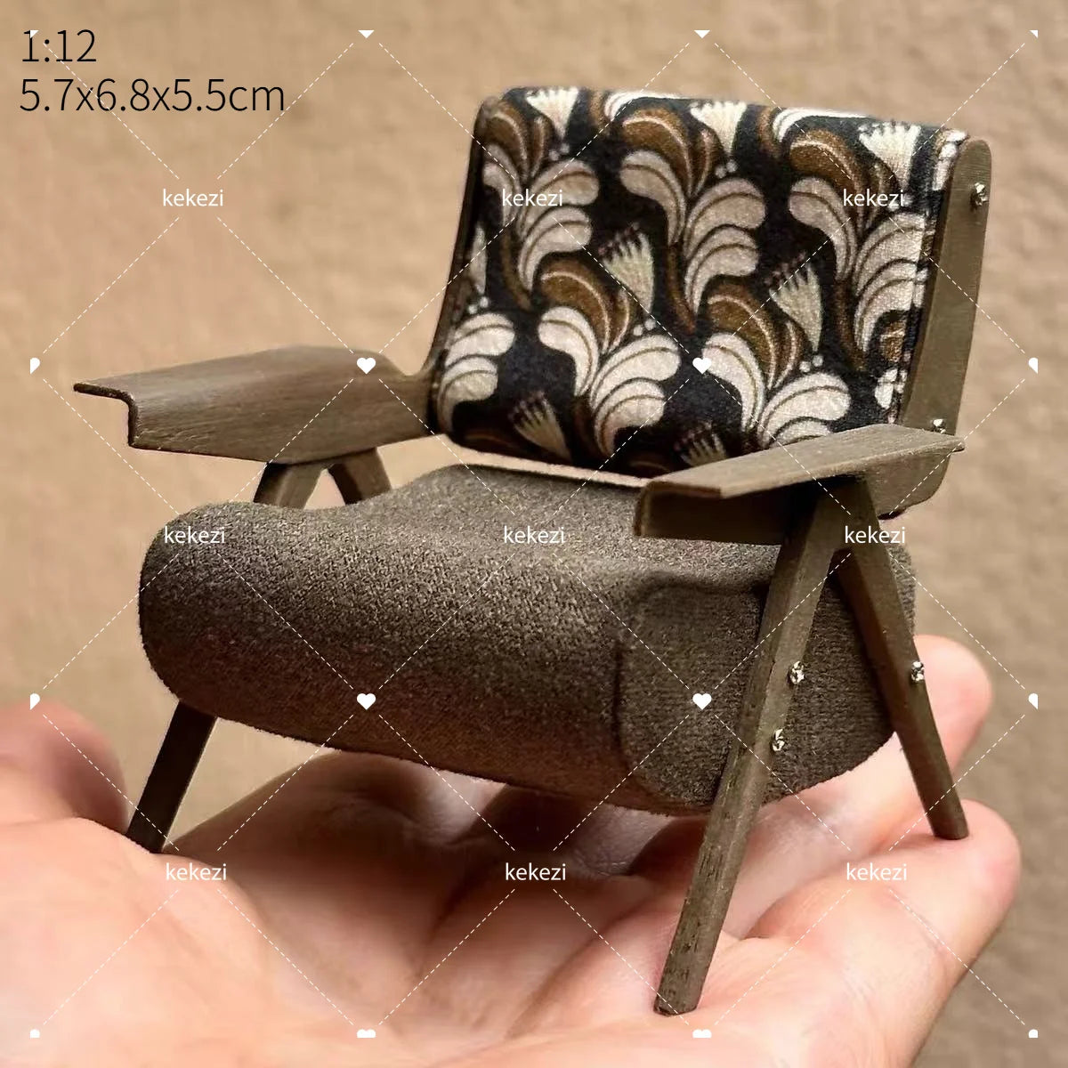 miniature chaise bois décorative meubles maison poupée classique scène miniature 112