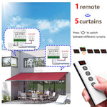 module rideau motorisé wifi rf télécommande sans fil batterie 12v blanc moderne