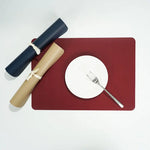 tapis table moderne couleur bleu rouge vert beige rose uni respectueux environnement 43x30cm