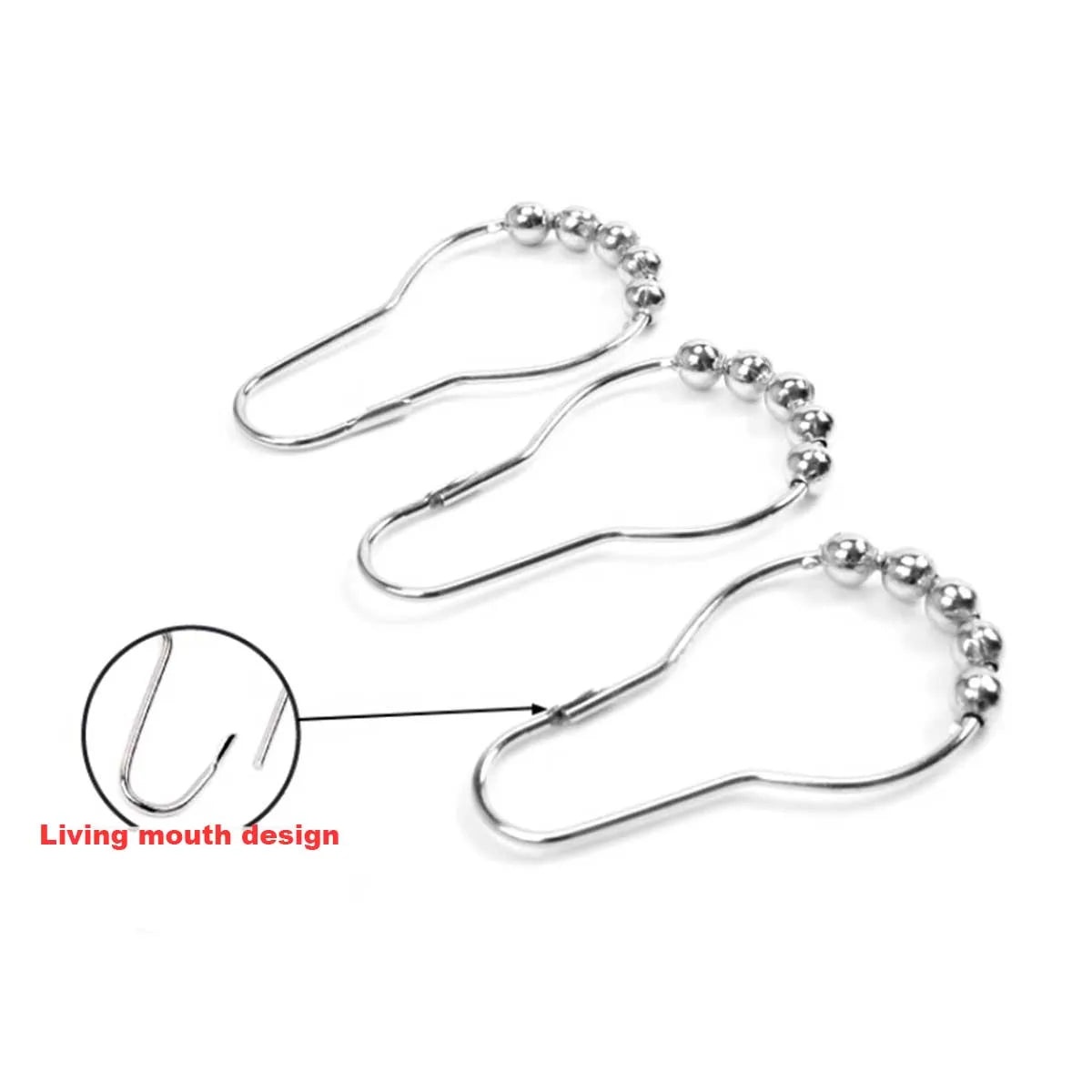 boucle rideau argentée moderne 10pcs 12pcs 16pcs 28pcs