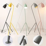 lampe sol moderne noir jaune blanc vert rose gris led interrupteur bouton