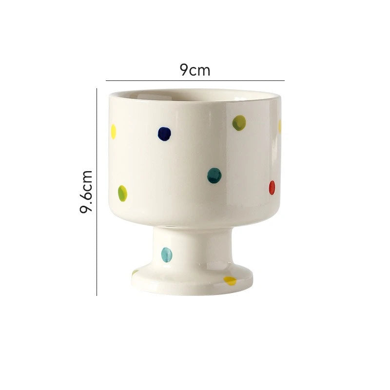 tasses modernes décoratives poignée motif floral points colorés respectueux environnement noir blanc