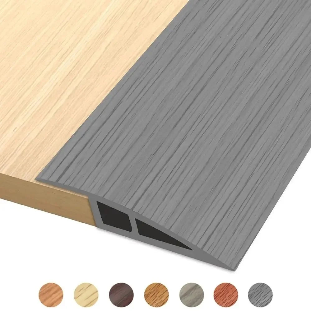profil seuil pvc adhésif aspect bois moderne gris marron clair beige 1m longueur