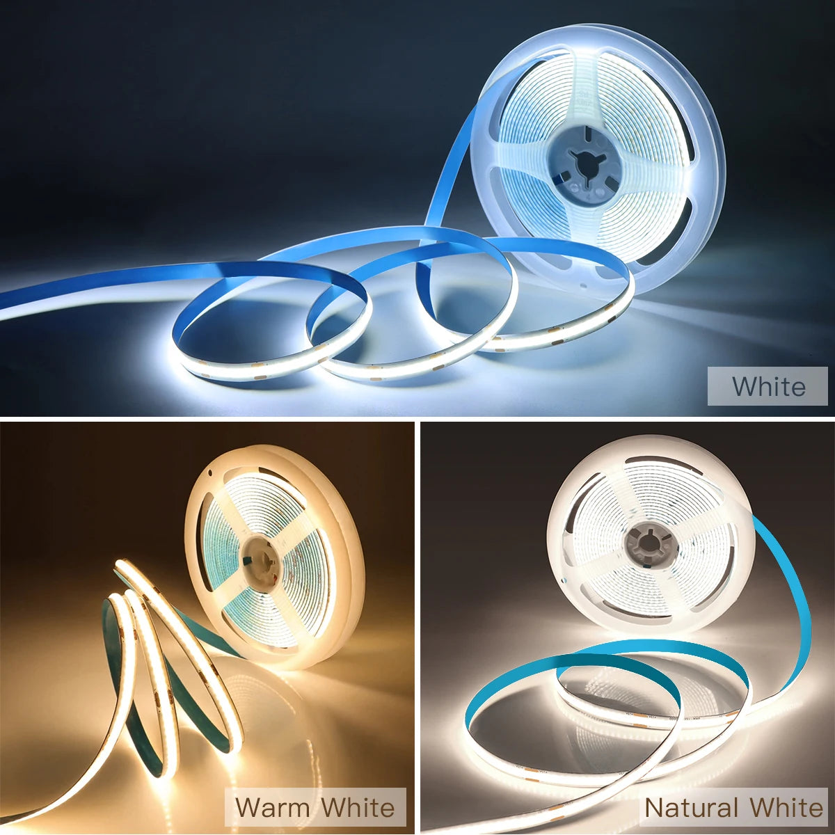 ruban led flexible blanc bleu clair moderne minimaliste adhésif tactile 5v 249 2000 lumens