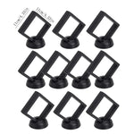 présentoir bijoux support carré plaque verre noir moderne bagues boucles doreilles